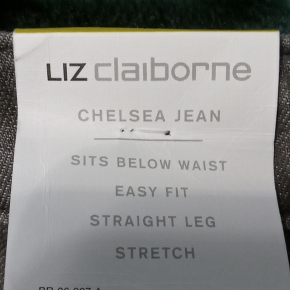 Liz Claiborne Size 14 Stretch Chelsea Jeans Rock Wash - Picture 6 of 10